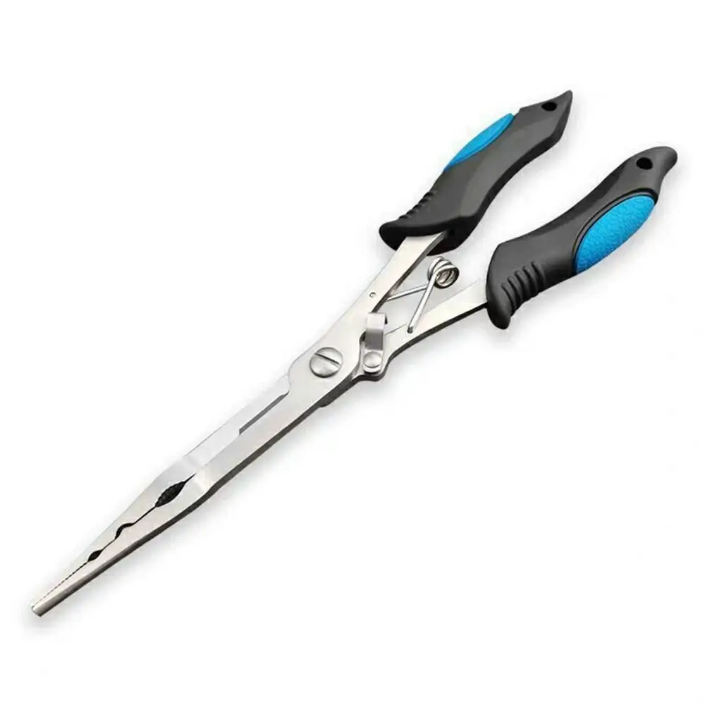 

Multifunctional Steel Pliers with Rubber Handle Vise Line Cutter Fish Mouth Pliers Hook Tongs Stainless Pliers Fishing Pliers