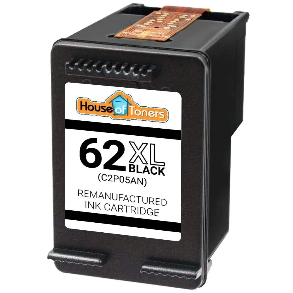 

Remanufactured HP 62XL Black Ink Cartridges for Envy 5500 5600 7600 8000 Series