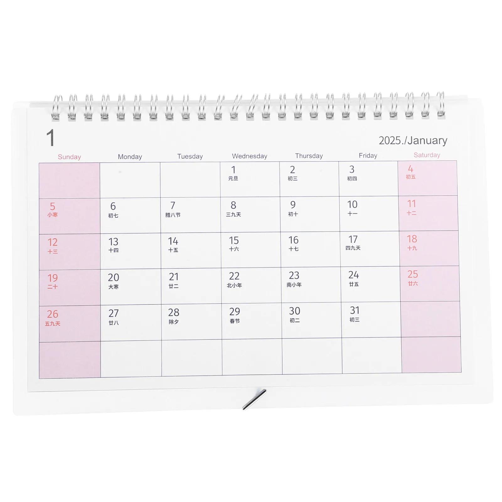 2025 Desk Calendar Desktop Monthly Planner Minimal Design Easy to Read Large Numbers Standing Flip Calendar Office Desk Tabletop