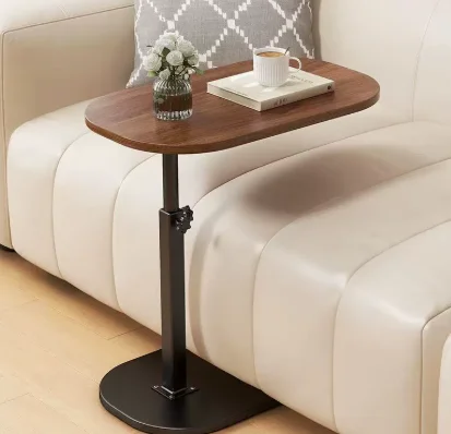 Height Adjustable Side Table Mobile Sofa Bedside Desk Lazy Laptop End Table For Living Room Bedroom Use