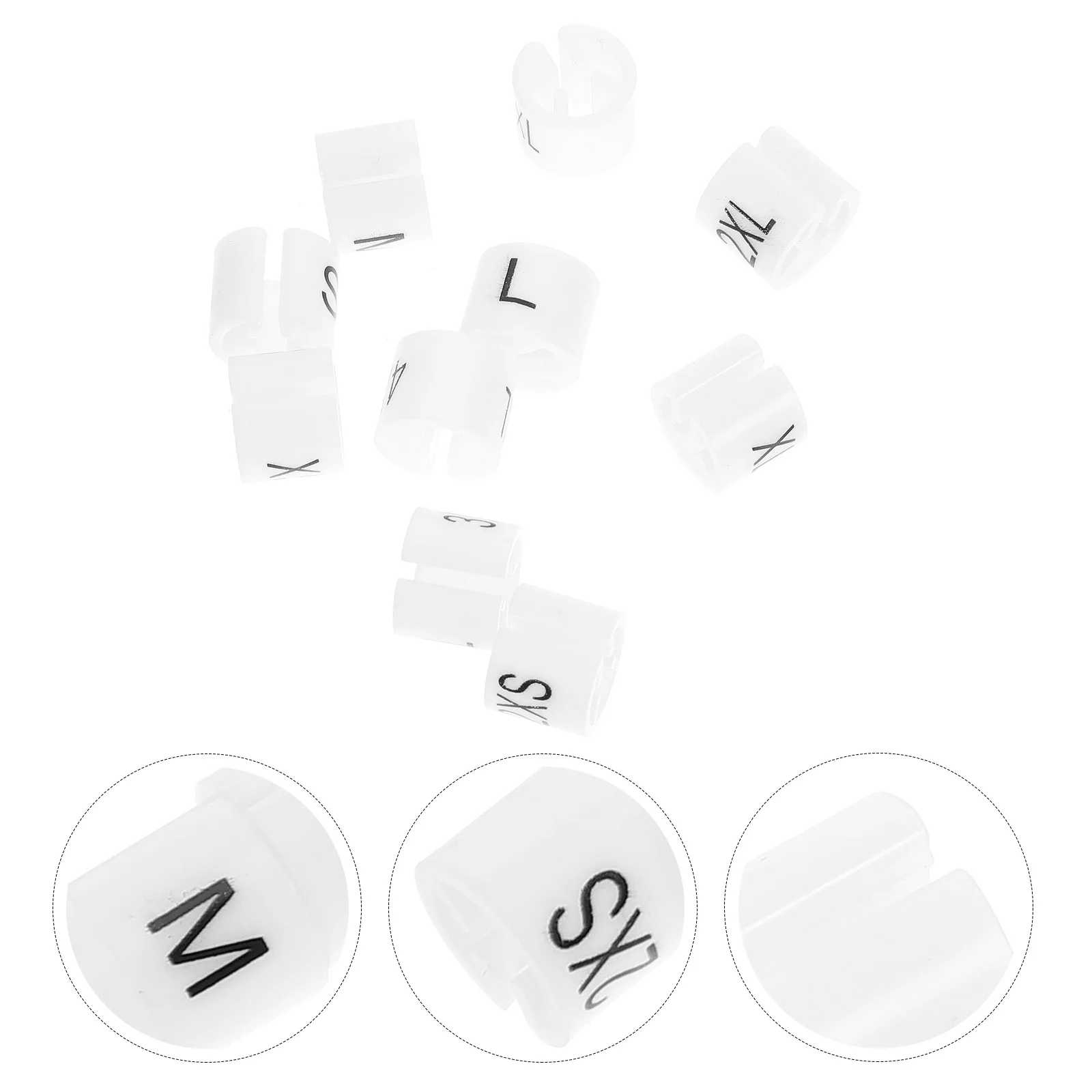 

200 шт., пластиковые вешалки, маркеры размеров, кодовые бирки для одежды, быстрый размер, дисплей, органайзер для одежды, вешалки, бирки, маркер