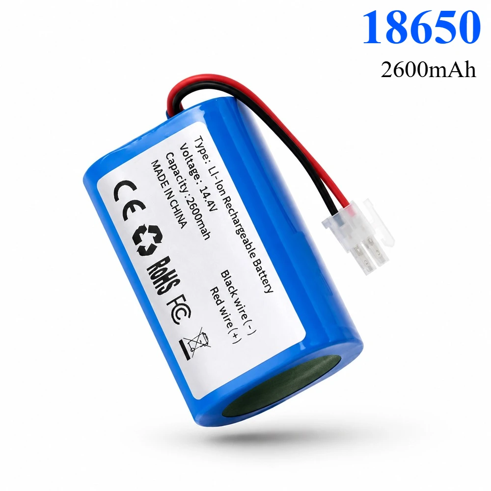 14.4V 14.8V 2600mAh 18650 Battery Pack 4S1P Rechargeable Replacement for ILIFE A4 A4s V7 A6 A9 V7s Plus Robot Vacuum Cleaner