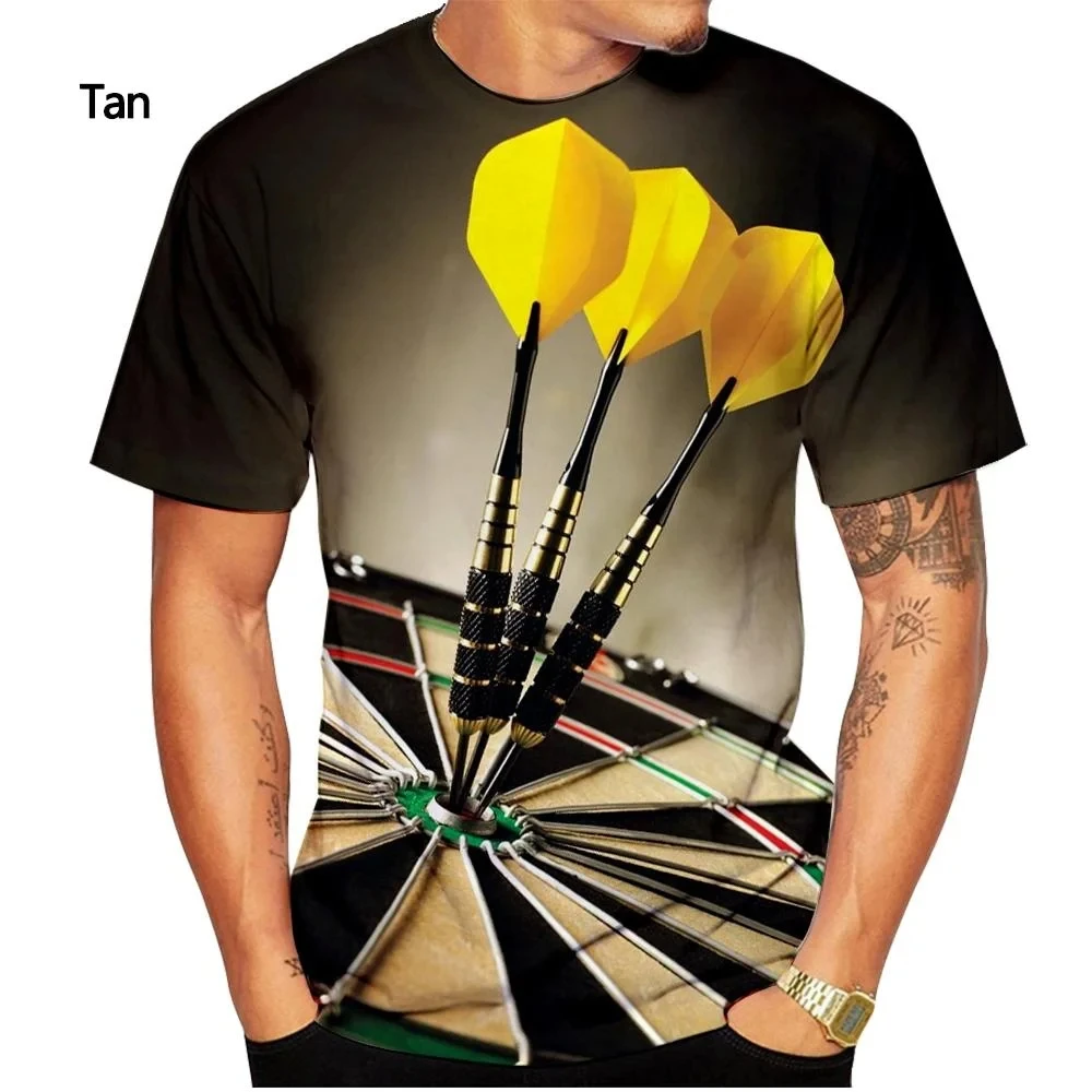 

Darts Throwing Game 3D Print T-Shirt For Girls Boys Summer Children Casual Short Sleeve Darts Board T Shirt Kids Baby Cool Tops