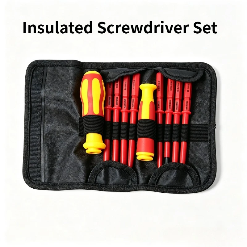 Insulated Screwdriver Set Voltage Resistant Electric Screwdriver Kit With Roll Up Storage Bag For Electrical Repair Hand Tool