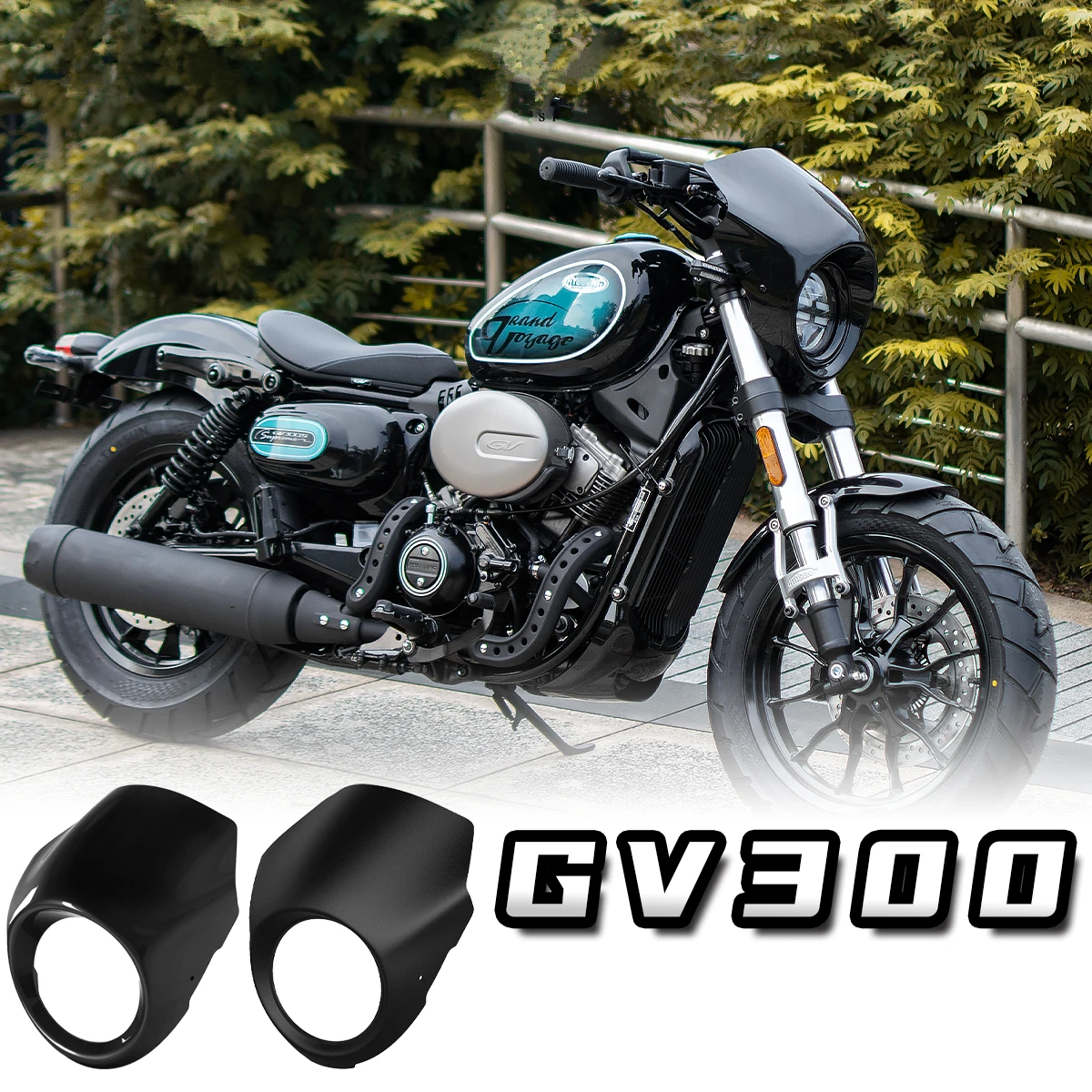 

Customized For Hy0sung GV300 Dazzle version Motorcycle Round Headlight Windscreen Cover ABS Plastic Screen Fairing Windshield