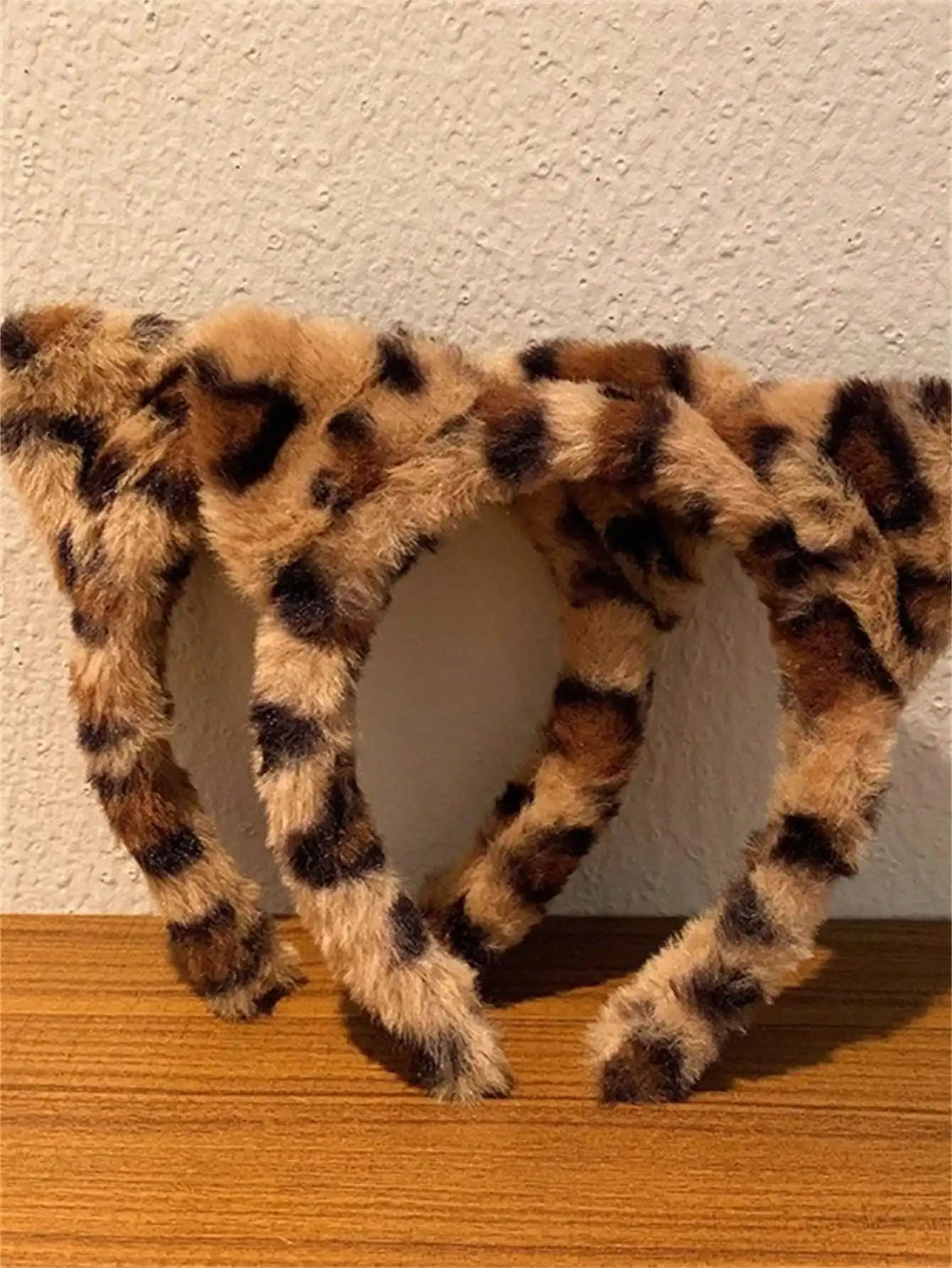 1/2 Stück Kunstfell-Kopfbedeckung, Leopardenmuster, Haarschmuck, Haarband, waschendes Gesicht, Plüsch-Haarbänder, Katzenohren, Stirnbänder, Partykleidung – Detail 9