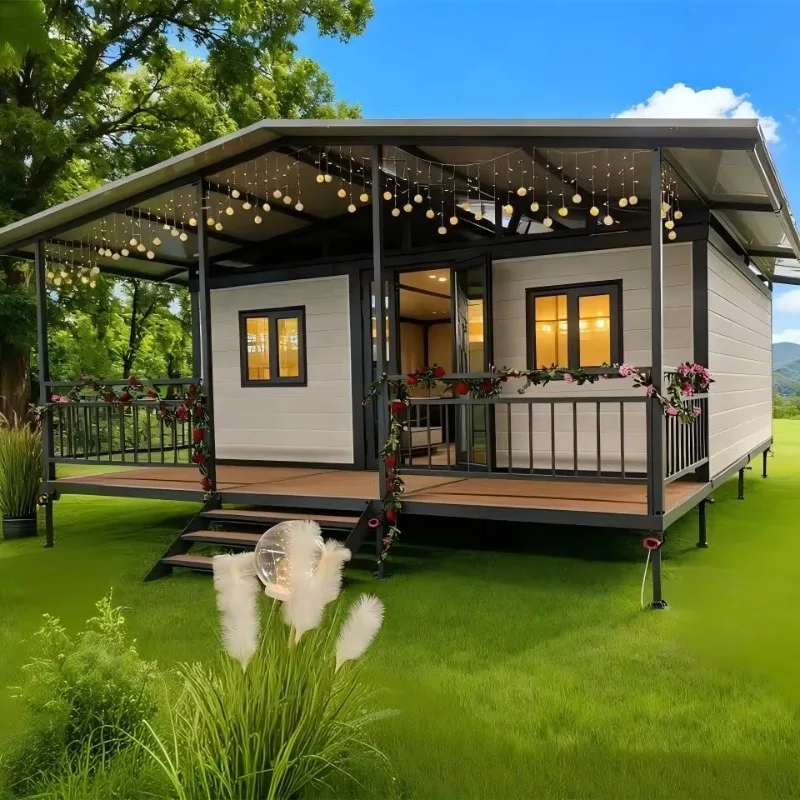 20ft Prefabricated Extendable Expandable Container House with Steel Sandwich Panel 30-40 Year Lifespan Multi-Function Use