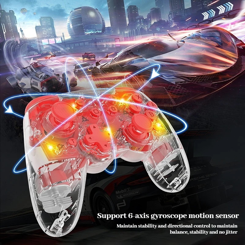 Tesla Transparent Game Controller Suitable For Tesla Amd Car Model Refresh 3/Y/X Bluetooth Wireless Connection Switch Car Game
