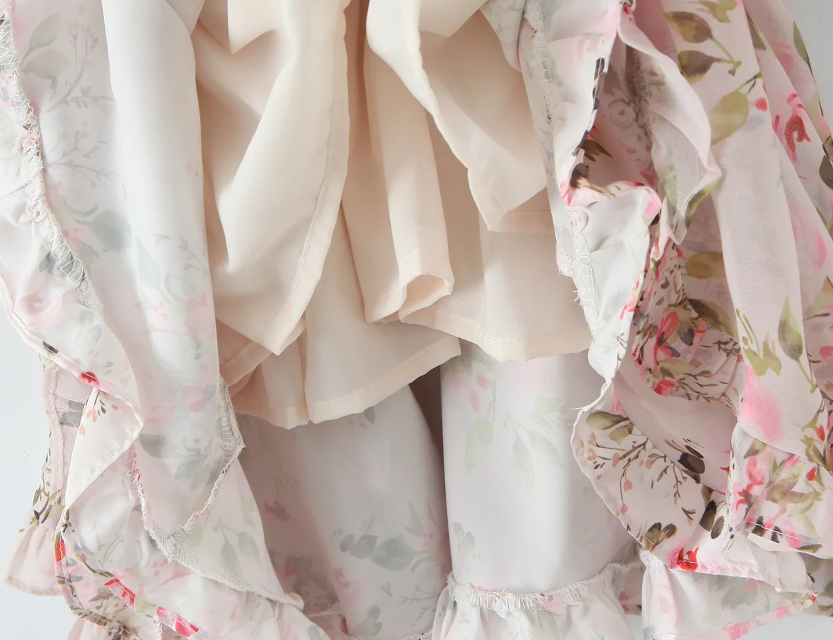 Jenny & dave francês vintage país floral chiffon vestido romântico em camadas vestido de festa para mulheres topo elegante vestidos de festa