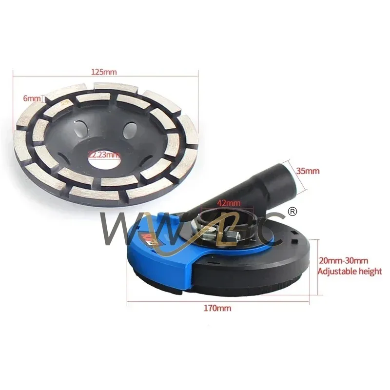 125/180mm Angle Grinder Dust Shroud Cover Kit Suitable for Surface Grinding Dust Collection