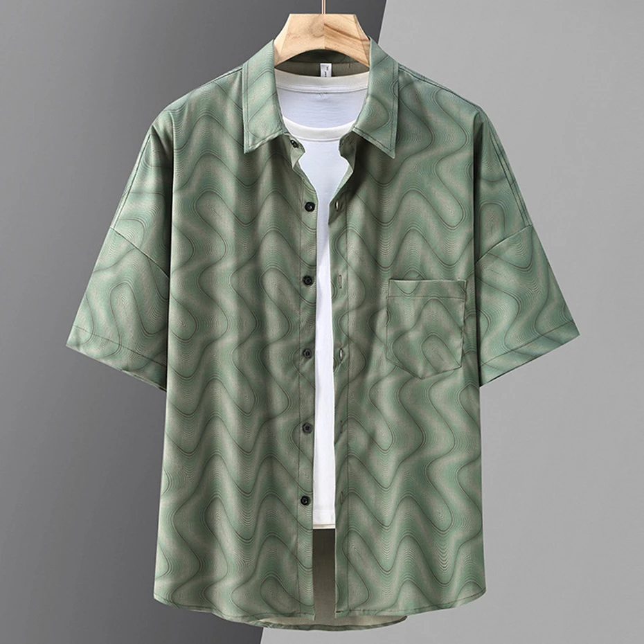 2024 Summer Hawaiian Shirt Men Plus Size 12XL 11XL Shirts Casual Fashion Summer Short Sleeve Shirt Male Big Size 12XL