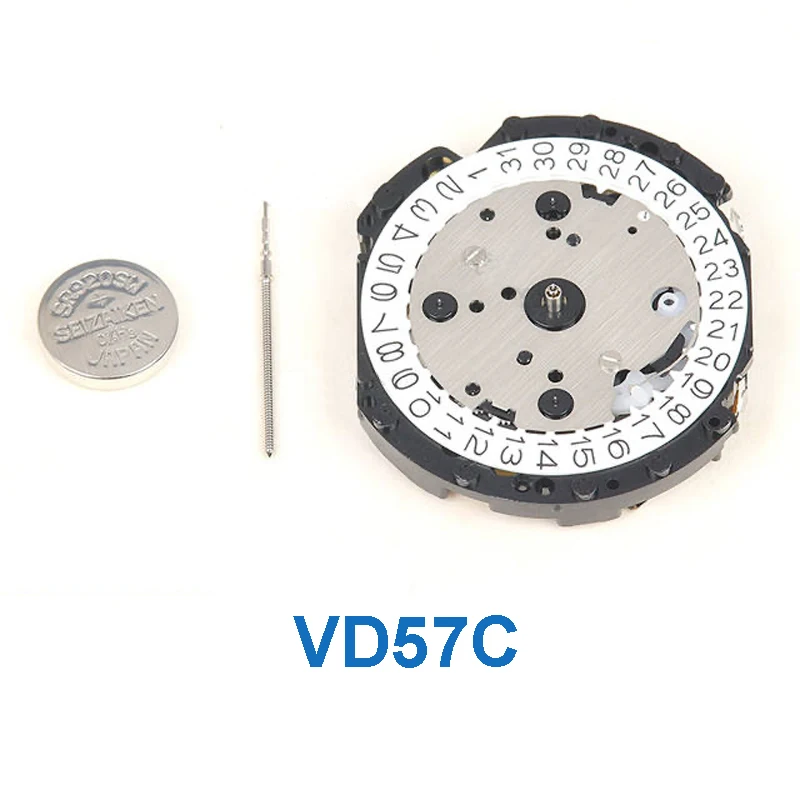 VD57 Movement VD57C Quartz Movement 6 Hands 6/9/12 Small Seconds Date At 3 Japanese New Original Watch Movement Accessorie