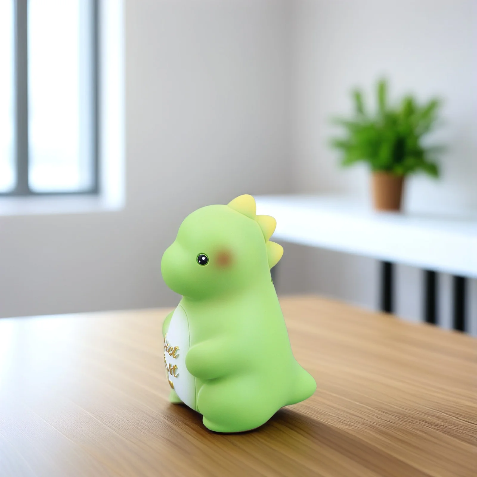 

Dinosaur Shaped Piggy Bank Kids Savings Bank Green Dinosaur Coin Box Desktop Jar Toy Gift Christmas Birthday Present Family