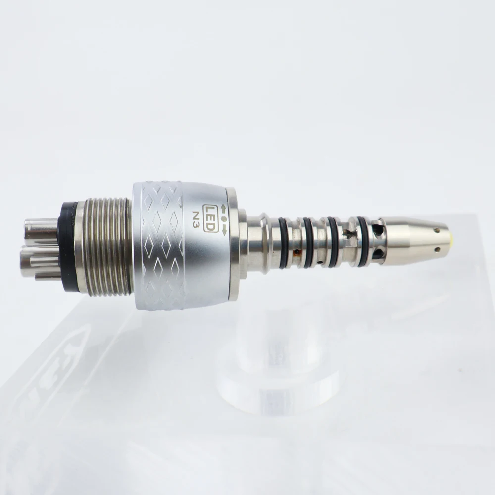 Dental S*ro*a LED Quick Coupling With Fiber Optic Coupler Type With Light for High Speed Handpiece Dental Air Turbine Adaptor