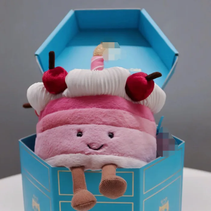 Jca cerise gâteau d'anniversaire/sac doux drôle gelée cadeau bureau kawaii accessoires décoration de la maison accessoires salon décoration