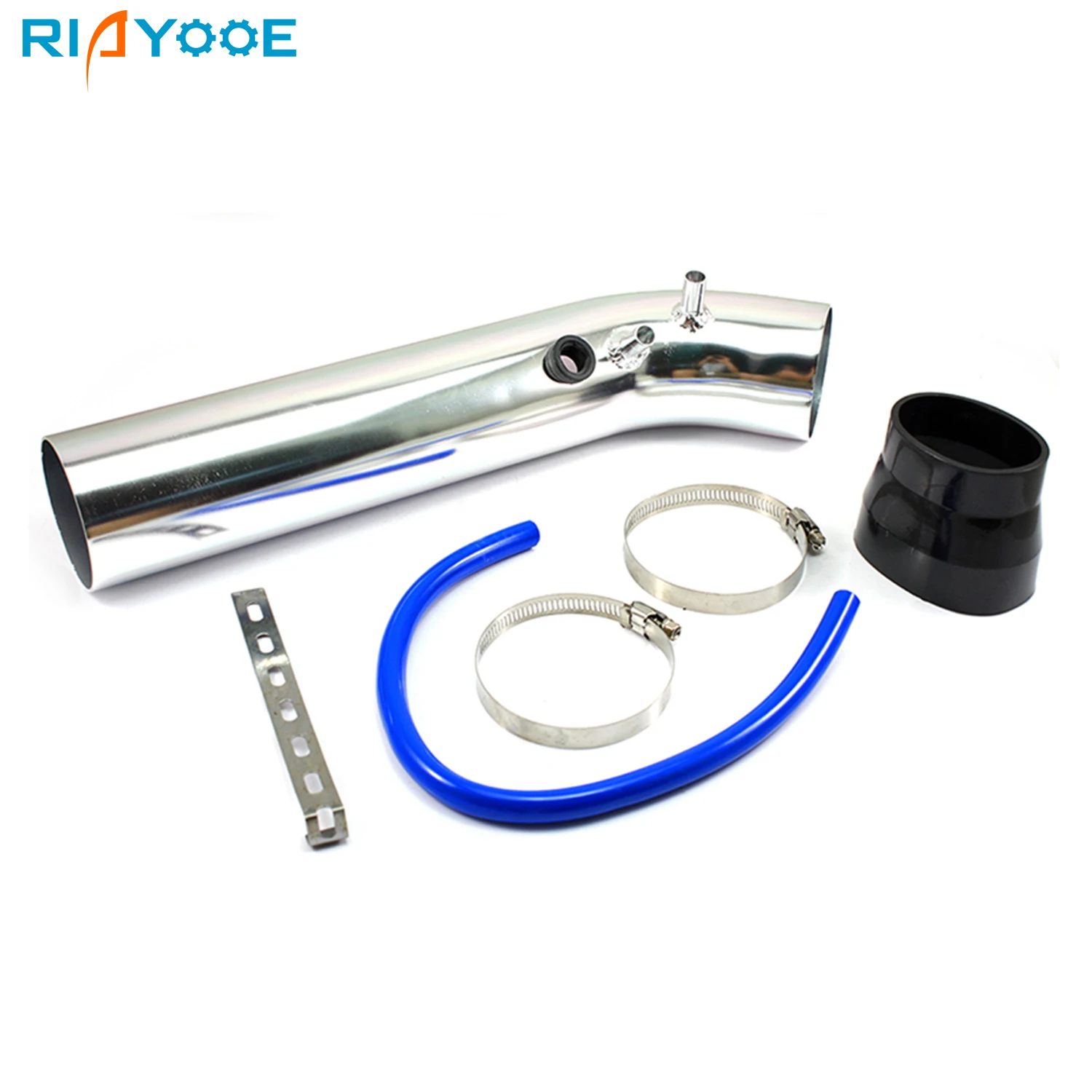 

Universal 76mm 3'' Car Air Intake Pipe Modification Kit Racing Air Inlet Tube Aluminum Tube with Rubber Hose Red Blue Silver