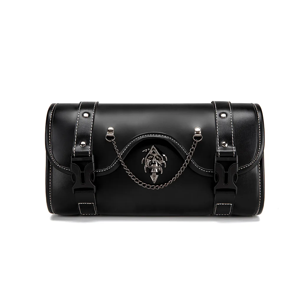 Motorrad-Vordergabeltasche Vintage Chopper Cruiser Moto Werkzeugtasche Kunstleder Universelle Rolltasche Passend für Harley Sportster Kawasaki – Detail 8