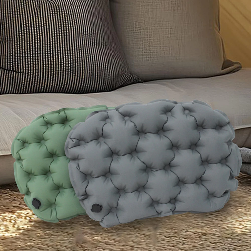 وسادة مقعد قابلة للنفخ وسادة كرسي السفر وسادة هوائية محمولة للتخييم وسادة جلوس مرتبة قابلة للنفخ للمشي لمسافات طويلة وحقيبة الظهر