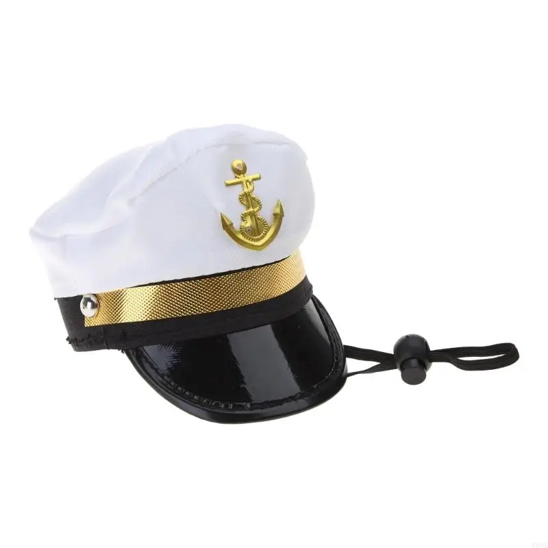 B95A Christmas Pet Hat Captain Pirate Hat for Dog Dress Up Supplies Lovely Halloween Carnival Clothes Pet Accessory