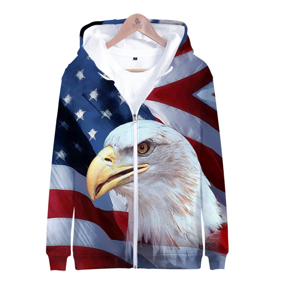 3 to 14 years kids hoodies USA Flag American Stars and Stripes clothing boys girls sweatshirt outerwear jacket children clothes
