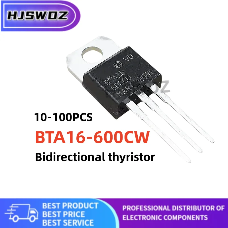 10-100PCS BTA16-600CW BTA16 600CW BTA16600CW Bidirectional thyristor New TO-220