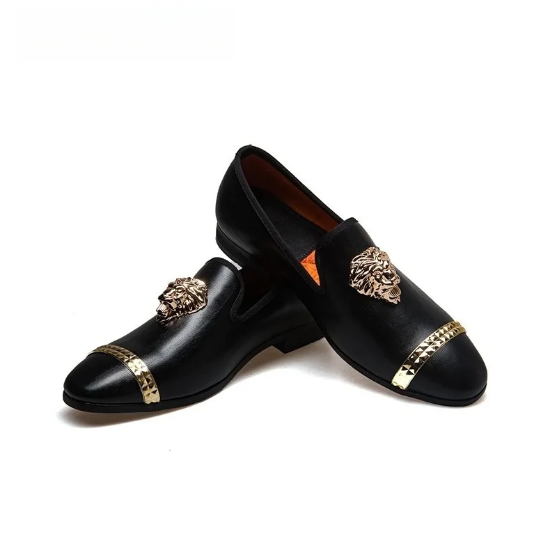 NLSCGZM أحذية أصلية ماركة أحذية رسمية للرجال أحذية بدون كعب للرجال على الطراز البريطاني أحذية بدون كعب للحفلات