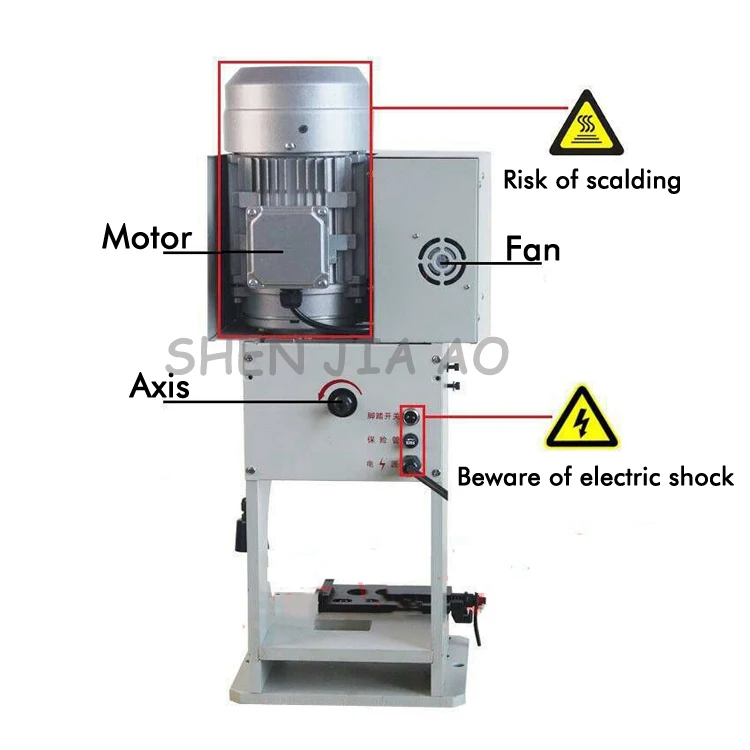 Machine à sertir les bornes ultra-silencieuse avec moule à lame, mode horizontal, semi-automatique, 220V, 1.5T