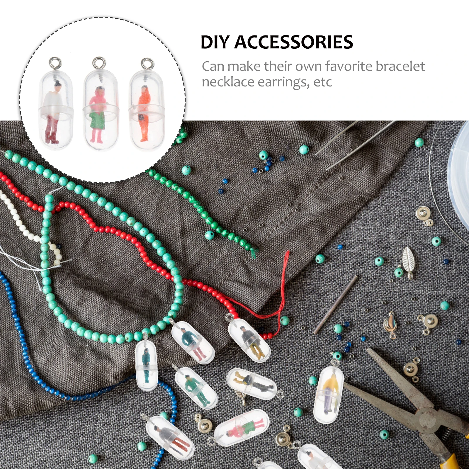 

20Pcs Capsule Shaped Phone Shell Charms Lovely Earring Bracelet Accessories