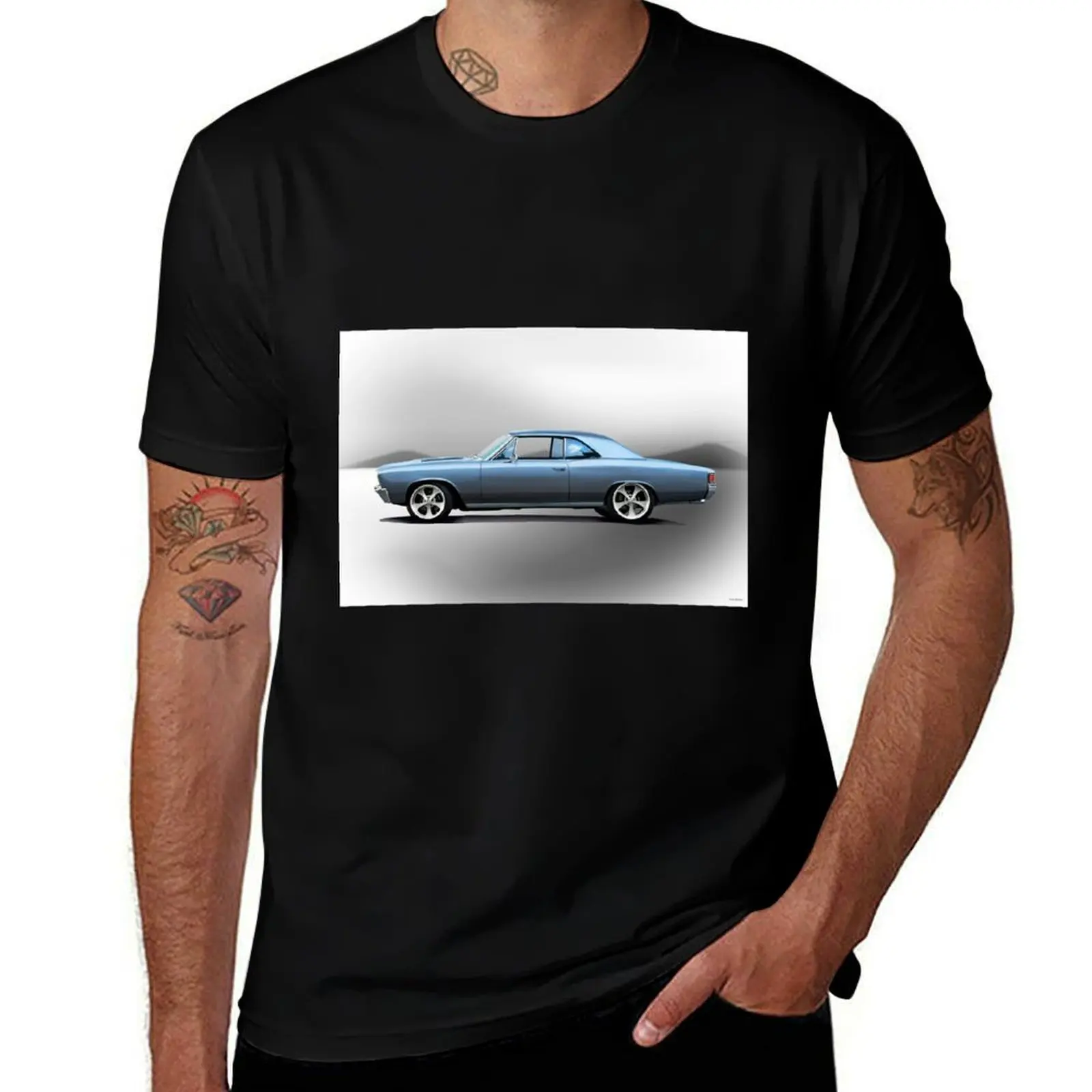 Mid-Sixties Muscle T-Shirt Basic All Season Solid T-Shirt