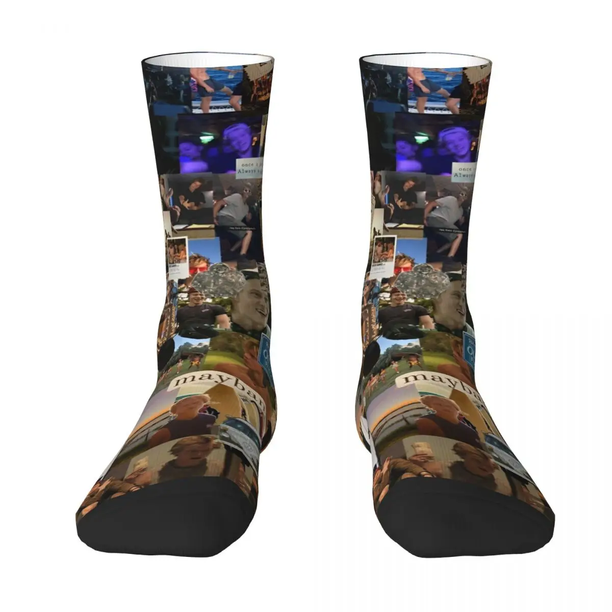 Jj Maybank Socks Rudy Pankow Photo Collage Fashion Stockings Spring Non-Slip Couple Socks Quality Graphic Cycling Socks