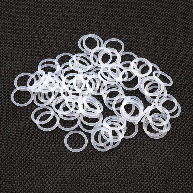 10/50 Pz VMQ O Ring Guarnizione di Tenuta CS 1mm OD 5 ~ 50mm Gomma di Silicone Isolata Rondella Impermeabile Forma Rotonda Bianco Non Tossico