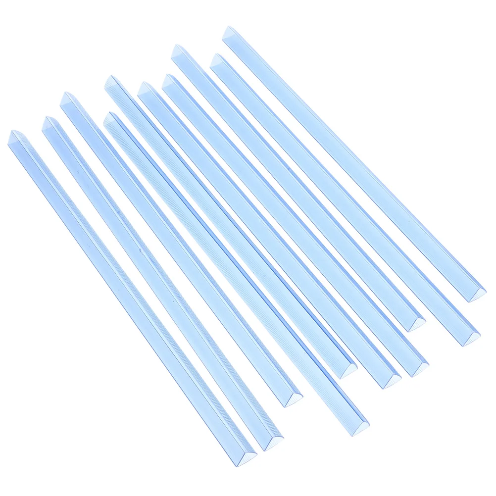 

10pcs Transparent Pull Rod Clip A4 310mm 15mm Blue Sliding Bars Slide Binder Binding for Book Office Plastic Folder