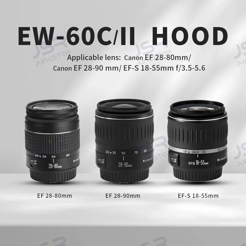 Подходит для объективов первого и второго поколения Canon EW-60C 600D500D450D28-80 28-90 18-55