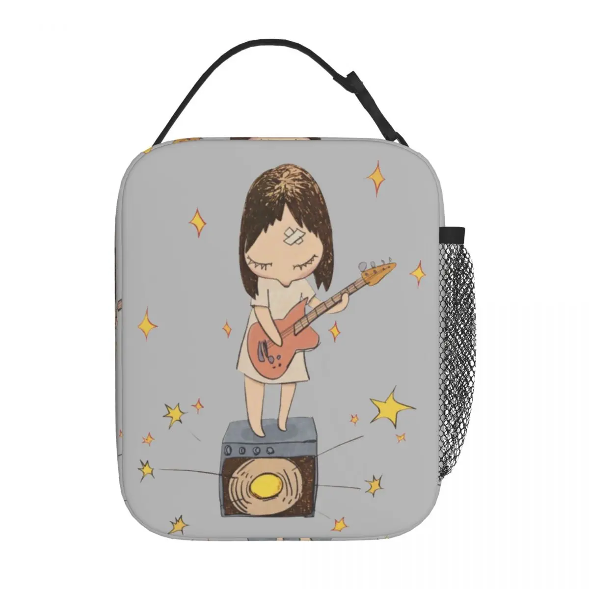 Insulated Lunch Box Yoshitomo Nara Playing Guitar Merch Food Box Harajuku Thermal Cooler Lunch Box For Picnic