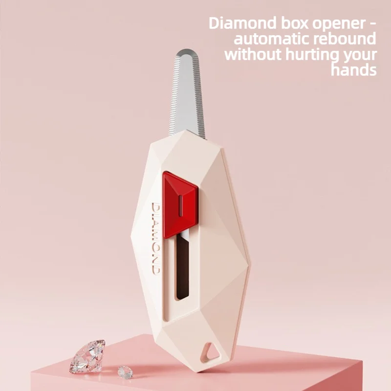 1/3pcs Box Cutter, Safety Round-tip Blade, Magnetic Box Cutter Ideal for Opening Boxes, Envelopes, and Everyday Trimming