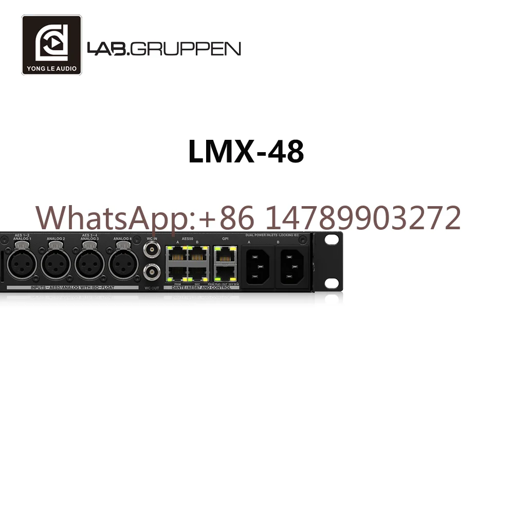 Sistema de Gestión de Altavoces Profesional de Metal Lake LMX48 con Mezclador Digital de Efectos Cruzados y Procesador de Audio FM para Uso en Escenarios