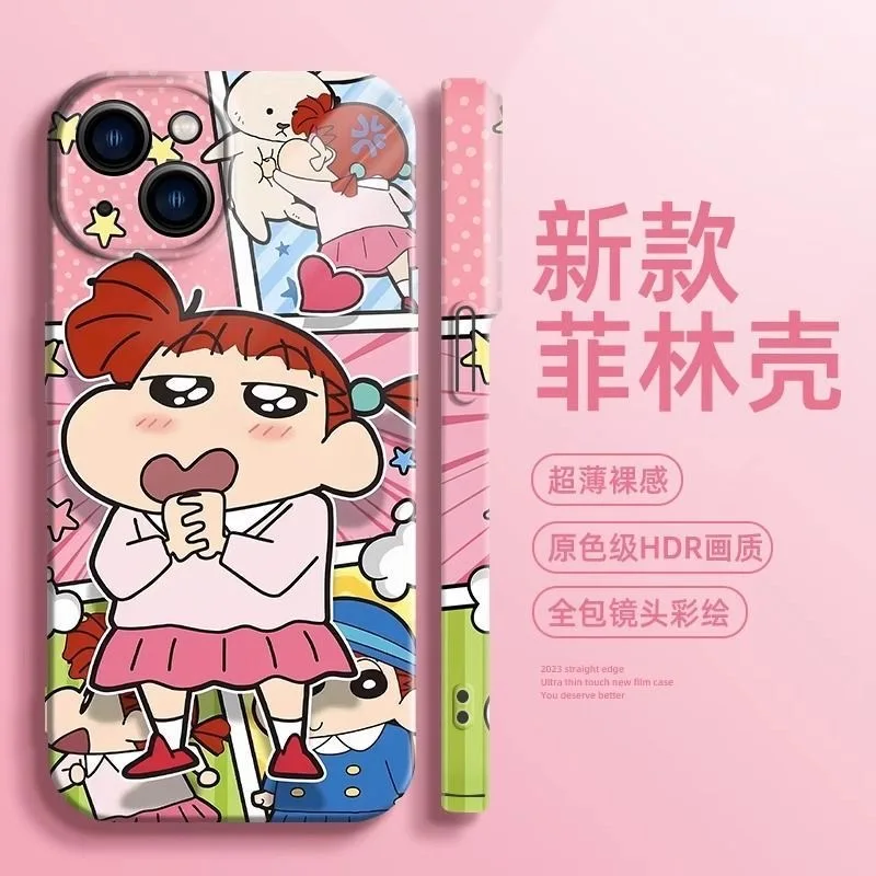 Anime Crayons Shinchans Phone Case for Xiaomi Redmi 9C 9T 10A K30 K40 Note 9 9S 10 11 12 Pro Max 4G 5G Glossy HD Hard PC Cover image 4
