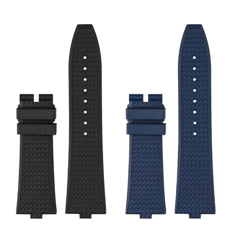 Rubber Strap Is Suitable 24x7mm For VC Vacheron Constantin 450 Cross Sea 4500V 5500v 7900v Series Watch Strap Convex Mouth