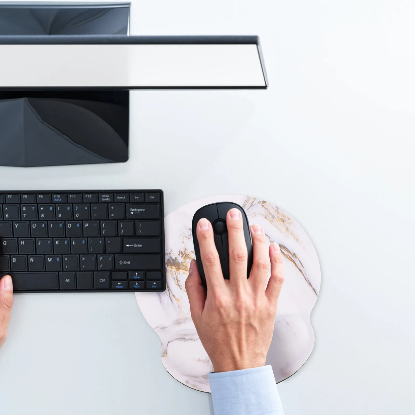 

Memory Foam Mouse Pad with Wrist Rest Ergonomic Design for Efficient Work No Noise Perfect Gift for Friends Family