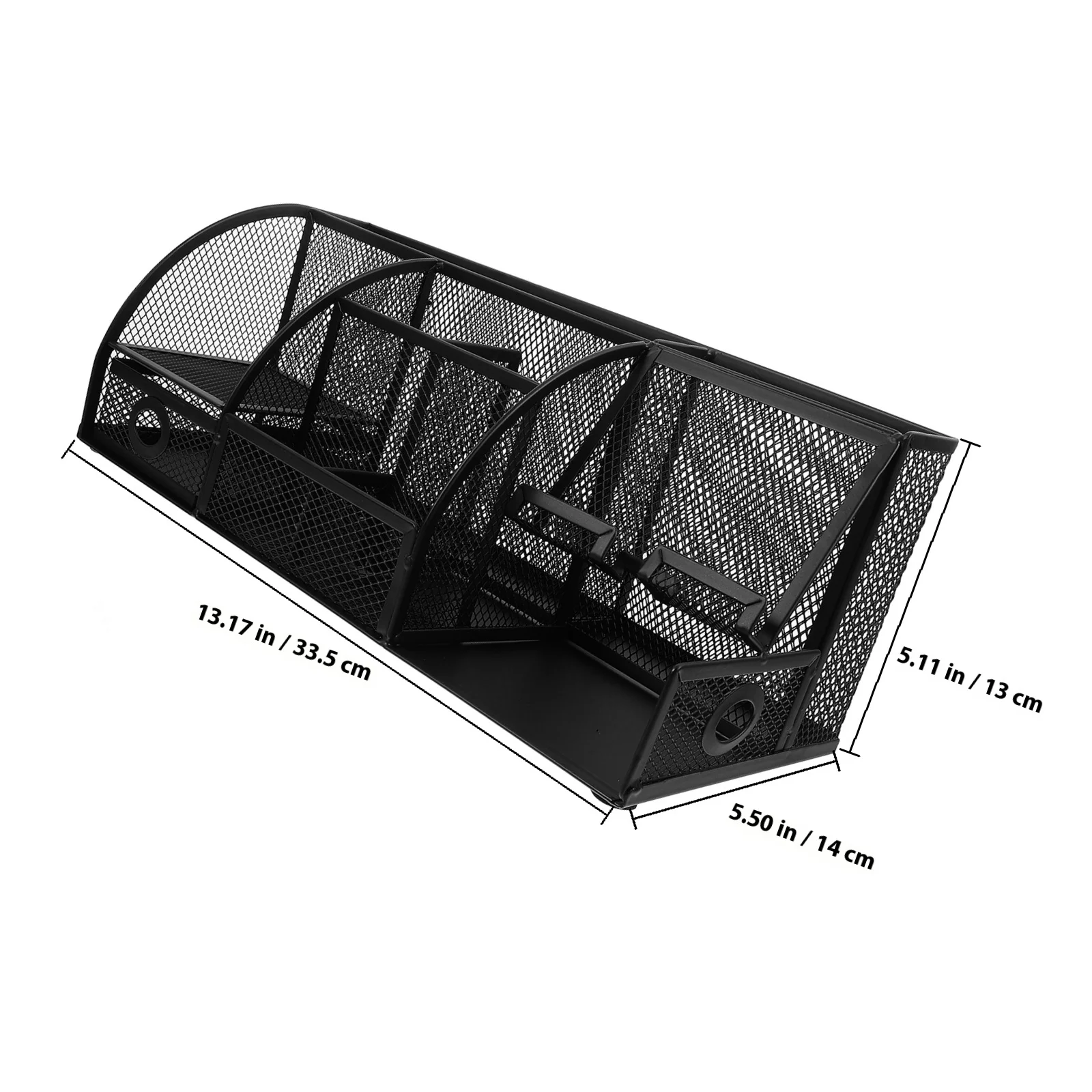 الحديد سطح المكتب حامل قلم شبكة معدنية المنظم مكتب عمل صندوق تخزين متعدد الوظائف منظم قرطاسية مساحة العمل حقيبة للتخزين #5