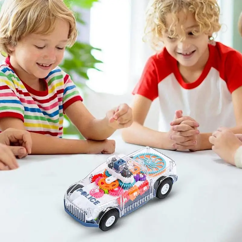 Gear Car Toy Toy Vehicle With Colorful Moving Gears Bump And Go Car Toddler Toys With Music & Cool Lights For Stocking Stuffer