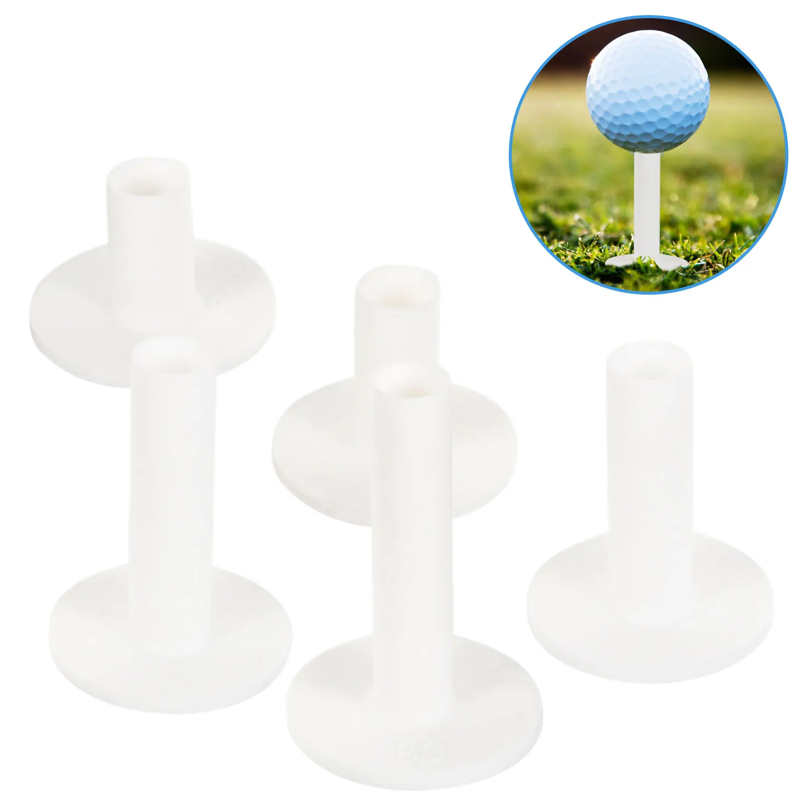 

5Pcs Wear-Resist Golf Tees Holders High-Grade Substance Improves Distance Multiple Jobs Practical Golf Supplies