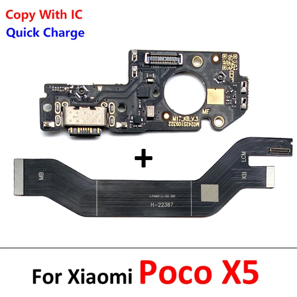 USB Charger Charging Board Dock Port Connector Main Flex Cable For Xiaomi Poco F1 F2 F3 F4 F5 X3 X4 X5 X6 M3 M4 M5s Pro 4G 5G