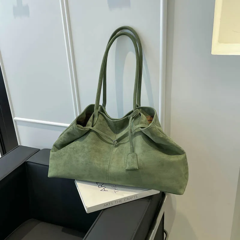 

2025 Simple Fashion Versatile New Faux Suede Shoulder Bags Large Capacity High Quality Exquisite Classic Style Women's Tote Bags