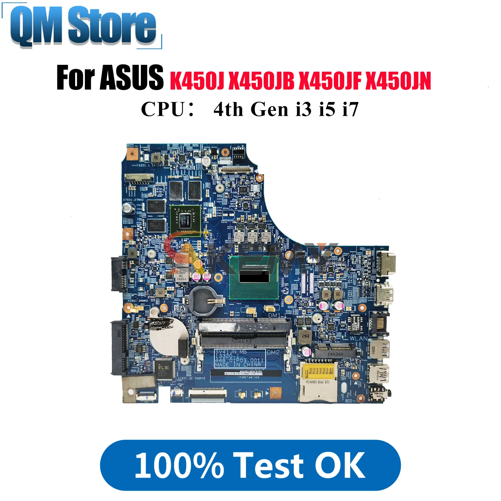 

X450JN Материнская плата для ноутбука ASUS VivoBook SV41J X450JF K450J X450JB X450JN X450J A450J Материнская плата для ноутбука с процессором i3 i5 i7