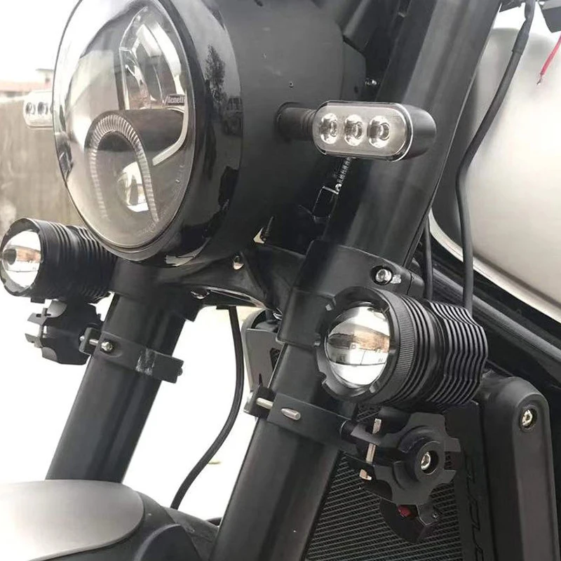Motorcycle Fog Light Bracket Motorcycle Auxiliary Headlight Support Universal Spotlight Holder Headlight Extension Bracket