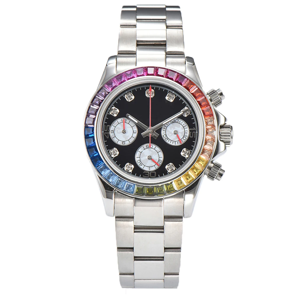 Custom Logo Rainbow Quartz Watch