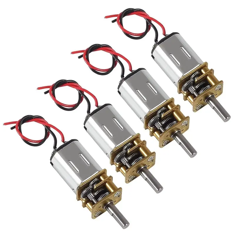 ABUI-N20 Gear Motor Without Terminal For Smart Car DIY RC Robot Model 4Pcs N20 Gear Motor