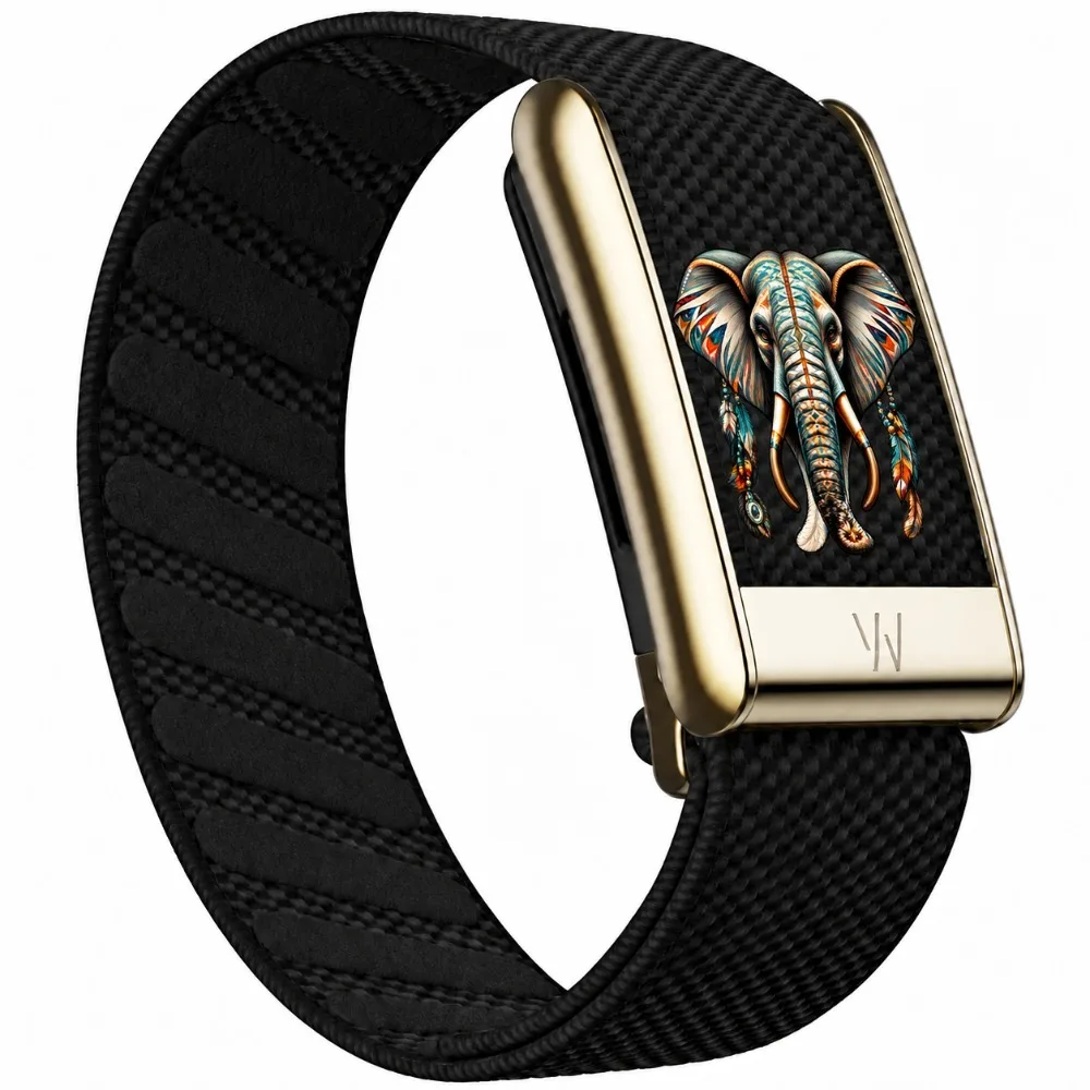 Elephant Head Printed Nylon Woven Strap For WHOOP 5.0 MG Animal Graphic Sport Replacement Wristband Fashion Accessory