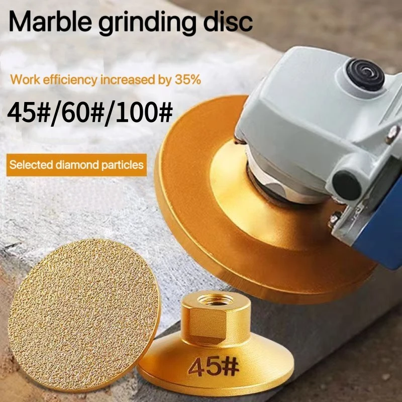 

3/1 шт. M10 2 "Алмазная пайка плоская шлифовальная головка подходит для мрамора, камня, металла, дерева, полировки краев для шлифовки, полировки